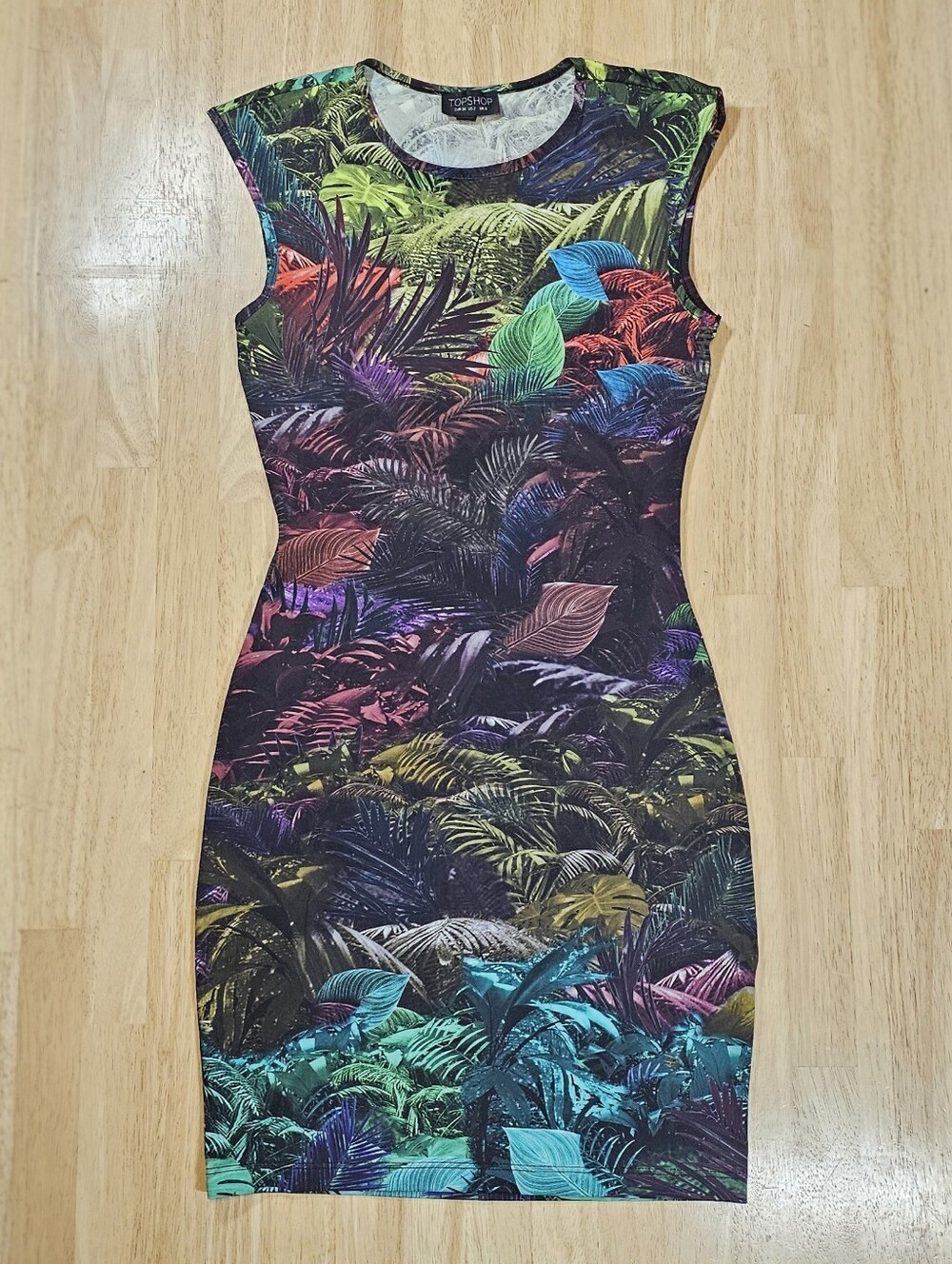 Topshop Tropical Jungle Bodycon Dress
